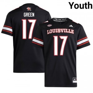 UofL AJ Green #17 Black Jersey | Essential Embroidery NCAA Football Youth Apparel 35561566
