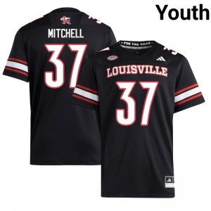 Black Anderson Mitchell #37 UofL Jersey | Youth High School Football Limited Embroidery 62583428