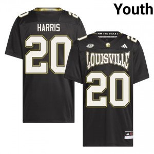 Cardinals Antonio Harris #20 Black For the Ville Jersey | Essential Swen NCAA Football Youth Apparel 29257854