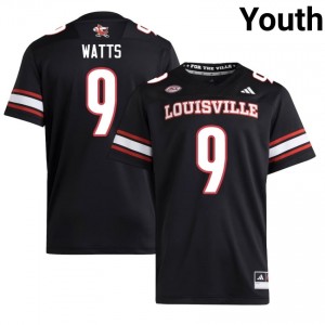 Black Antonio Watts #9 Cardinals Jersey | Youth High School Football Fresh Embroidery 28392737