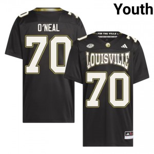 Black Anwar O'neal #70 Louisville For the Ville Jersey | Youth High School Football Fresh Swen 15483021