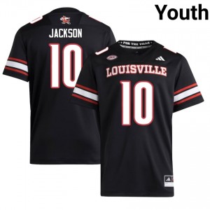 Top-Tier Arnold Jackson #10 UofL Black Jersey | Youth University Football Embroidery Fan Gear 78768595
