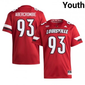 Bailey Abercrombie #93 Louisville Cardinals Jersey | Iconic Red College Football Youth Stitch 16803058