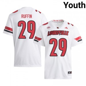 #29 Blake Ruffin Cardinals White Jersey | Elite Stitched Youth Player Football Gear 96434736