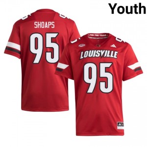 Red Bode Shoaps #95 Louisville Cardinals Jersey | Youth High School Football Moisture Wicking Stitch 79995730
