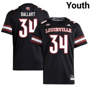 Black Brady Ballart #34 Cardinals Jersey | Youth High School Football Limited Embroidery 27711890