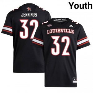Braxton Jennings #32 Louisville Jersey | Exclusive Black College Football Youth Embroidery 86193943
