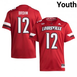 Top-Tier Brian Brohm #12 Cardinals Red Jersey | Youth University Football Swen Fan Gear 53992398