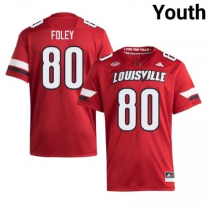 Durable Brody Foley #80 Cardinals Red Jersey | Youth University Football Swen Fan Gear 13956226