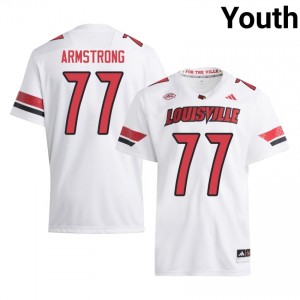 Elite Thread Bruce Armstrong #77 Cards White Jersey | Youth University Football Stitched Fan Gear 34553042