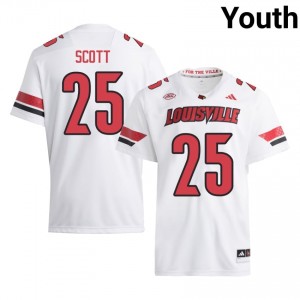 Cardinals Brycen Scott #25 White Jersey | Premium Stitched NCAA Football Youth Apparel 87921036