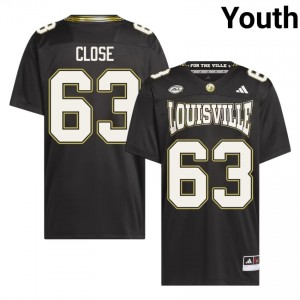 #63 Bryten Close Cardinals Black For the Ville Jersey | Classic Swen Youth Player Football Gear 42643416