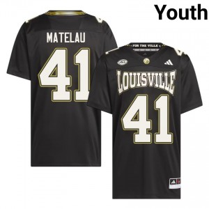 Caleb Matelau #41 Cardinals For the Ville Jersey | Pro-Grade Black College Football Youth Swen 44223570