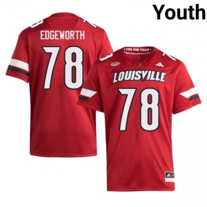 Charlie Edgeworth #78 Louisville Cardinals Jersey | Gameday Red College Football Youth Stitch 87846592