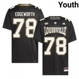 Black Charlie Edgeworth #78 Cards For the Ville Jersey | Youth High School Football Moisture Wicking Stitch 12763153