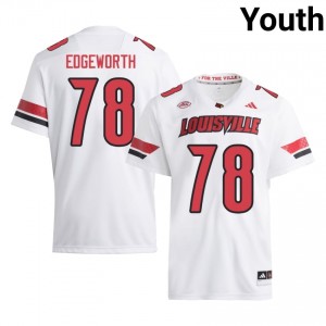 Top-Tier Charlie Edgeworth #78 Cardinals White Jersey | Youth University Football Stitched Fan Gear 12134393