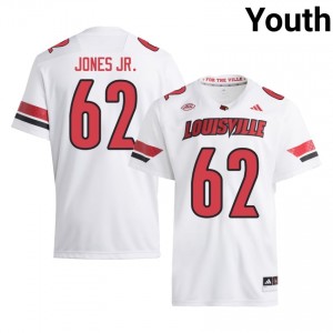 White Chris Jones Jr. #62 Cards Jersey | Youth High School Football Moisture Wicking Stitched 83158887
