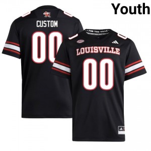 UofL Custom #00 Black Jersey | Essential Embroidery NCAA Football Youth Apparel 85720915