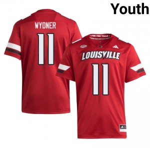 #11 Davin Wydner Louisville Cardinals Red Jersey | Alumni Stitch Youth Player Football Gear 12497398