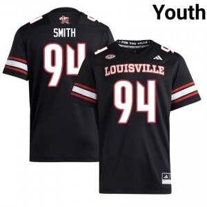 #94 Dillon Smith Louisville Black Jersey | Elite Embroidery Youth Player Football Gear 62108851