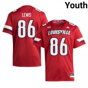 Red Elizjah Lewis #86 Cardinals Jersey | Youth High School Football Limited Swen 40290644