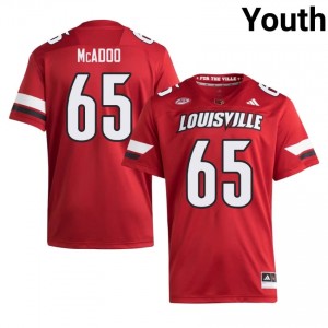 Red Ellis McAdoo #65 Louisville Cardinals Jersey | Youth High School Football Licensed Stitch 55732925