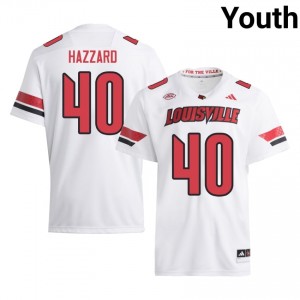 Cardinals Eric Hazzard #40 White Jersey | Essential Stitched NCAA Football Youth Apparel 21906725