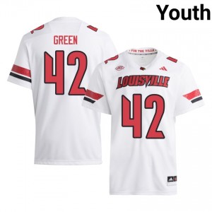 Ernie Green #42 Louisville Cardinals Jersey | Iconic White College Football Youth Stitched 35707106