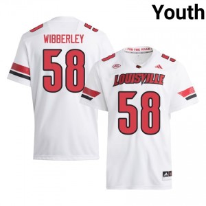 #58 Evan Wibberley Cardinals White Jersey | Classic Stitched Youth Player Football Gear 45196496