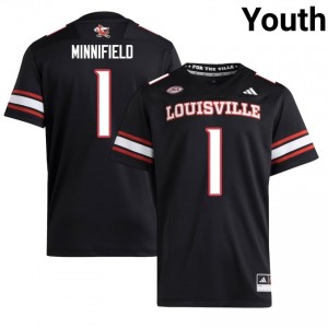 Top-Tier Frank Minnifield #1 Cardinals Black Jersey | Youth University Football Embroidery Fan Gear 23136499