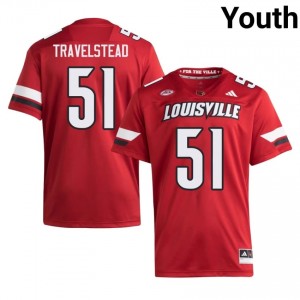 Hayden Travelstead #51 Cardinals Jersey | Pro-Grade Red College Football Youth Swen 66988785