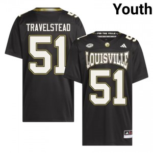 Black Hayden Travelstead #51 Cardinals For the Ville Jersey | Youth High School Football Fresh Swen 54454670
