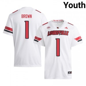 #1 Isaac Brown Cardinals White Jersey | Classic Stitched Youth Player Football Gear 65191402
