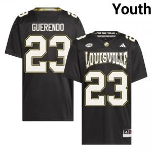 Isaac Guerendo #23 Cards For the Ville Jersey | Gameday Black College Football Youth Stitch 24035551