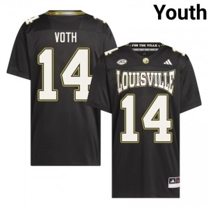 Louisville Jackson Voth #14 Black For the Ville Jersey | Premium Swen NCAA Football Youth Apparel 35449777