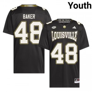 Jacob Baker #48 UofL For the Ville Jersey | Pro-Grade Black College Football Youth Swen 34015329