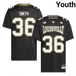 UL Cardinals Jacob Smith #36 Black For the Ville Jersey | Pro Cut Stitch NCAA Football Youth Apparel 32401589
