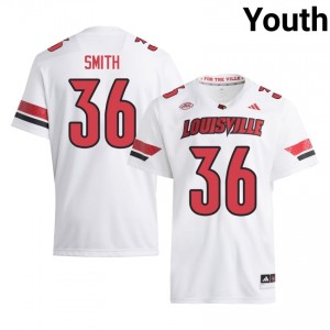 White Jacob Smith #36 Cardinals Jersey | Youth High School Football Fresh Stitched 97056751