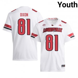 #81 Jakob Dixon Cardinals White Jersey | Elite Stitched Youth Player Football Gear 54105234