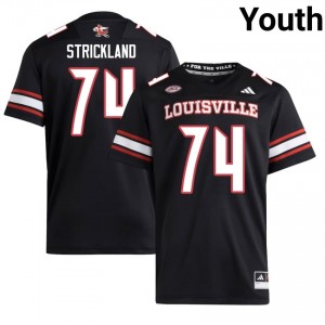 Jarvis Strickland #74 Cards Jersey | Gameday Black College Football Youth Embroidery 55189086