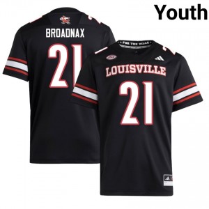 Elite Thread Jaydin Broadnax #21 Cards Black Jersey | Youth University Football Embroidery Fan Gear 44174910