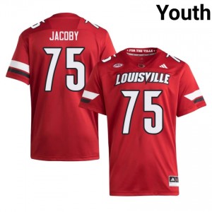 Cards Joe Jacoby #75 Red Jersey | Genuine Stitch NCAA Football Youth Apparel 35644778