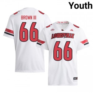 Johnnie Brown III #66 Cardinals Jersey | Exclusive White College Football Youth Stitched 93402799