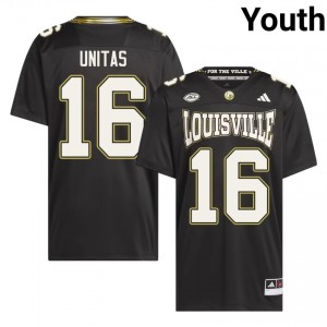 Black Johnny Unitas #16 Cardinals For the Ville Jersey | Youth High School Football Limited Swen 18475820