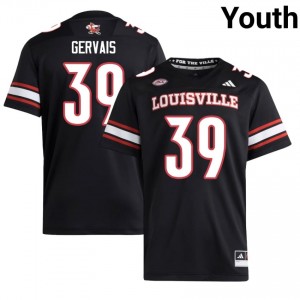 Louisville Jordan Gervais #39 Black Jersey | Premium Embroidery NCAA Football Youth Apparel 93628455