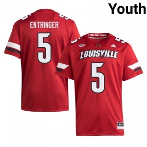 Cards Koen Entringer #5 Red Jersey | Genuine Stitch NCAA Football Youth Apparel 14957639
