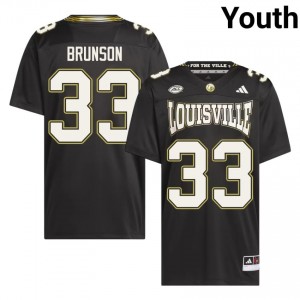 Kris Brunson #33 Cards For the Ville Jersey | Gameday Black College Football Youth Stitch 26780702