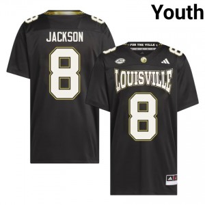 #8 Lamar Jackson Cardinals Black For the Ville Jersey | Elite Swen Youth Player Football Gear 53242672