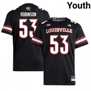 #53 Lance Robinson Louisville Cardinals Black Jersey | Authentic Embroidery Youth Player Football Gear 24518504