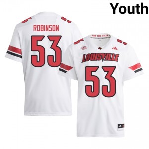 White Lance Robinson #53 Cardinals Jersey | Youth High School Football Limited Stitched 44967128